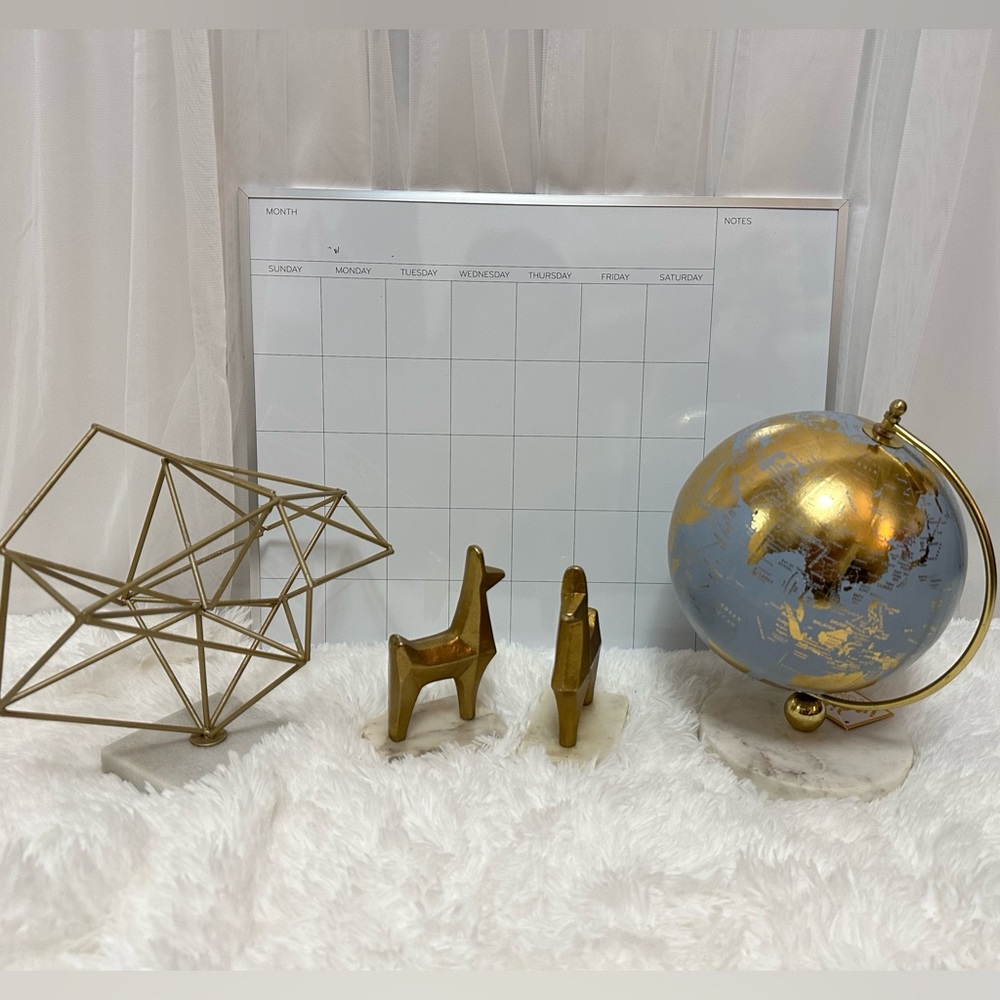 Gold & Marble Office Decor Items
